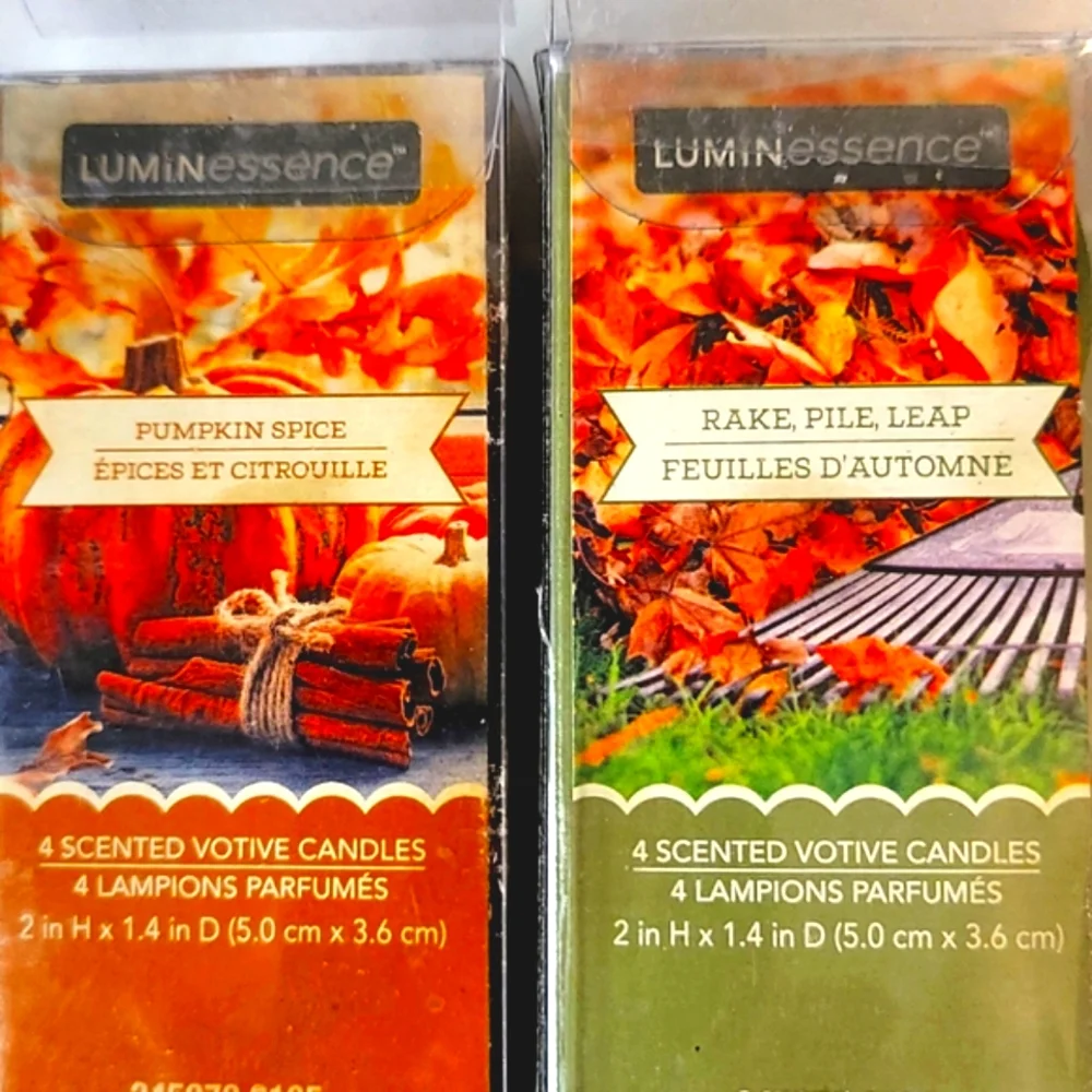 🍁🍂NEW 8 Luminessence Fall Harvest Votive Candles 🍁🍂